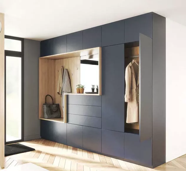 door interior design carpentry custom entrance storage cabinetry
